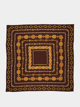 Versace Brown Printed Silk Twill Scarf
