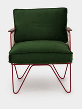Honoré Emerald Velvet Croisette Armchair