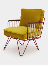 Honoré Ochre Velvet Croisette Armchair