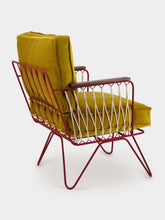 Honoré Ochre Velvet Croisette Armchair