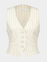 Zimmermann Cream Pinstripe Tranquillity Waistcoat