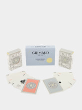 Grimaud N°300 Bridge Card Set in Dolphin Blue and Coral Red