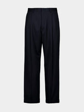 Valentino Garavani Navy Blue Cotton Gabardine Chino Trousers