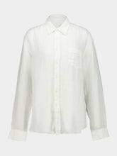 120% Lino Ice White Linen Regular Fit Shirt