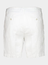 120% Lino White Linen Bermuda Shorts