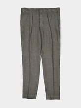 120% Lino Grey Linen Tailored Trousers