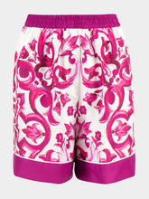 Dolce & Gabbana Majolica-Print Silk Shorts