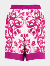 Dolce & Gabbana Majolica-Print Silk Shorts