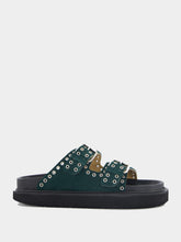Isabel Marant Eyelet-Embellished Suede Slides