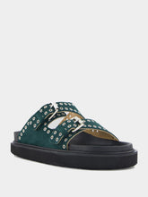 Isabel Marant Eyelet-Embellished Suede Slides