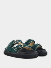 Isabel Marant Eyelet-Embellished Suede Slides