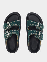 Isabel Marant Eyelet-Embellished Suede Slides