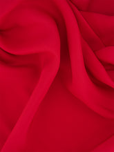 Paula Auriga Red Dahlia Silk Kaftan Dress with Detachable Flower