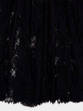 Dolce & Gabbana Black Charmeuse and Lace Midi Skirt