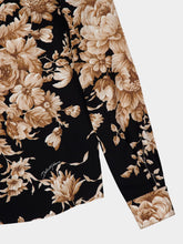 Dolce & Gabbana Rose-Print Charmeuse Silk Shirt