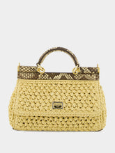 Dolce & Gabbana Raffia Python Small Sicily Bag
