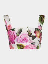Dolce & Gabbana Rose-Print Bralette Top