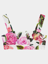 Dolce & Gabbana Rose-Print Bralette Top