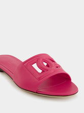 Dolce & Gabbana Pink DG Logo Calfskin Slides