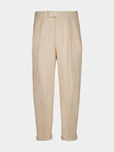 Dolce & Gabbana Beige Linen Tailored Trousers