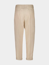 Dolce & Gabbana Beige Linen Tailored Trousers