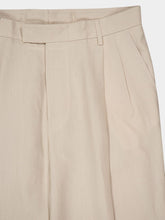 Dolce & Gabbana Beige Linen Tailored Trousers
