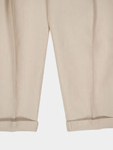 Dolce & Gabbana Beige Linen Tailored Trousers