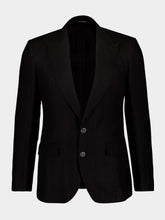 Dolce & Gabbana Navy Linen Single-Breasted Blazer