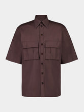 Dolce & Gabbana Brown Poplin Utility Shirt