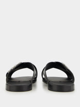 Dolce & Gabbana Black Leather DG Logo Sandals