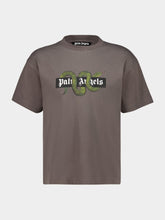 Palm Angels Dark Grey Snake Box Logo T-Shirt