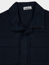 Stone Island Navy Blue Canvas Cotton Field Jacket