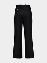 Casablanca Black Wide-Leg Virgin Wool Trousers