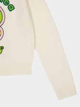 Casablanca White Tennis Ball Merino Knit Sweater