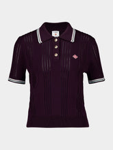 Casablanca Burgundy Cotton Knit Polo Shirt