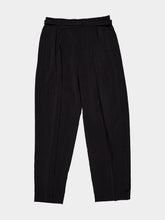 Lemaire Black Dry Silk Belted Relaxed Trousers