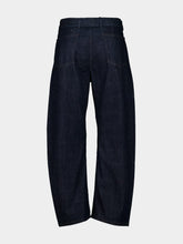 Denim Indigo Twisted Belted Trousers