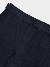 Lemaire Denim Indigo Twisted Belted Trousers