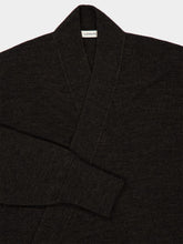 Lemaire Dark Espresso Alpaca Wool Wrap Cardigan