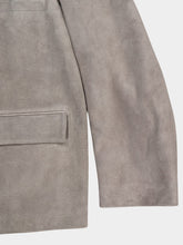 Lemaire Pebble Grey Suede Single-Breasted Jacket