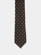 Tom Ford Dark Chocolate Satin Polka Dot Silk Tie