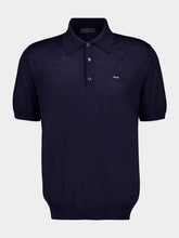 Prada Navy Blue Superfine Wool Polo Shirt