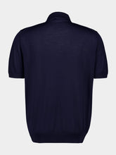 Prada Navy Blue Superfine Wool Polo Shirt