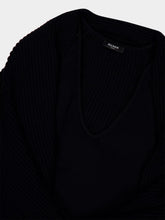 Balmain Black Oversized Hooded Knit Jumper