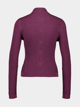 Balmain Purple Fitted Knit Cardigan