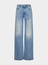 Balmain Blue Straight-Leg Faded Denim Jeans