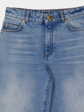 Balmain Blue Straight-Leg Faded Denim Jeans