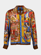 Bode Manhattan Island Silk Long Sleeve Shirt