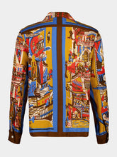 Bode Manhattan Island Silk Long Sleeve Shirt
