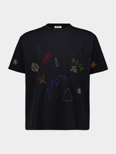 Bode Embroidered Field Guide Cotton T-Shirt